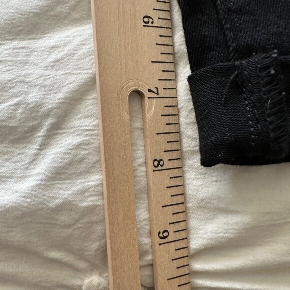 Sonoma Womens High Rise Black Denim Bermuda Shorts Size 12 Cotton Blend - Picture 9 of 9